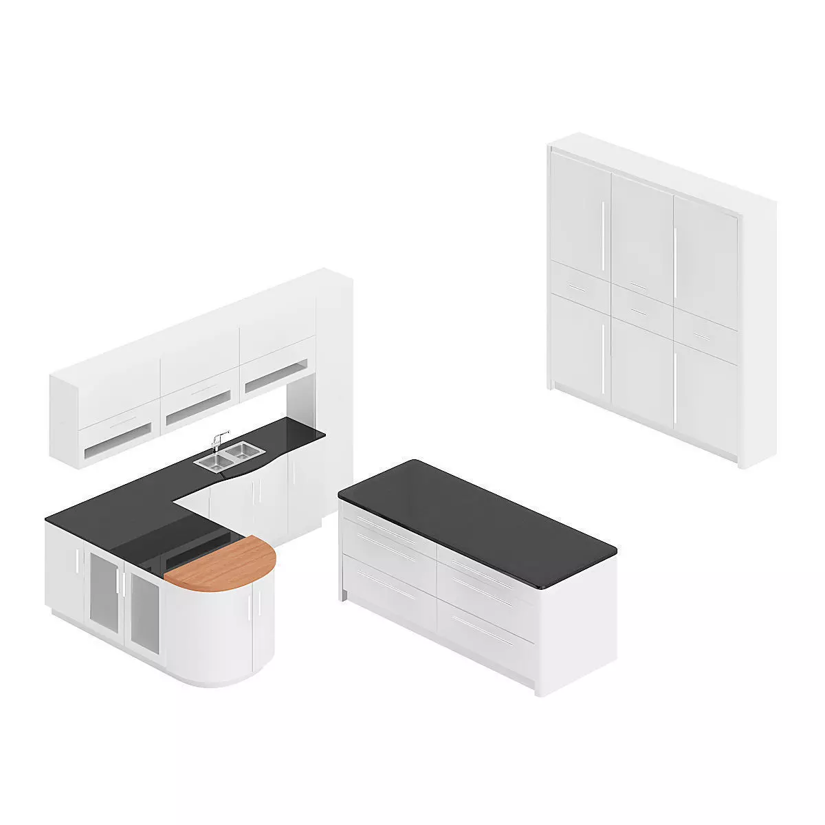 Kitchen Furniture Set 11 3D model