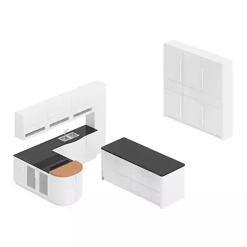 Kitchen Furniture Set 11 3D model