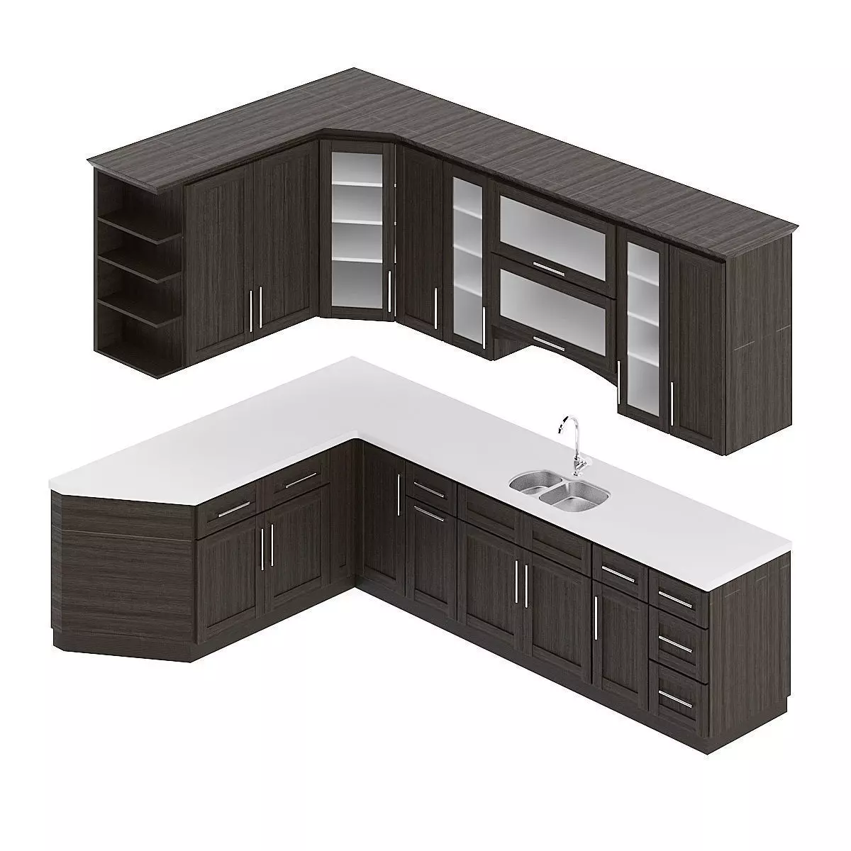 Kitchen Furniture Set 7 3D model