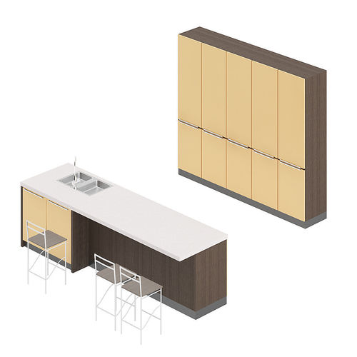 Kitchen Furniture Set 5 3D model