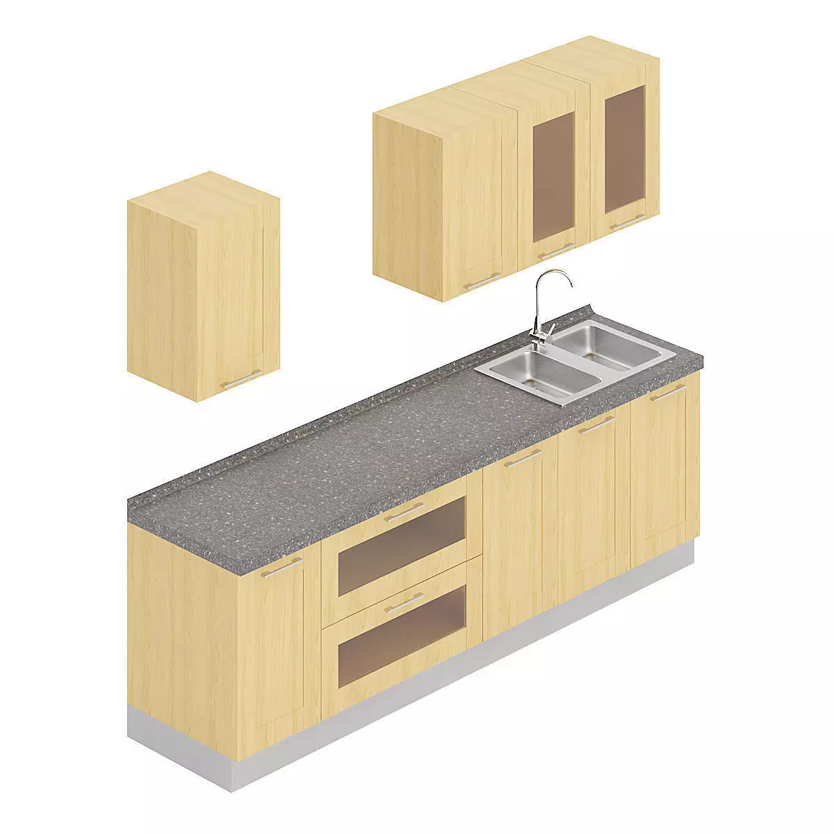 Kitchen Furniture Set 2 3D model