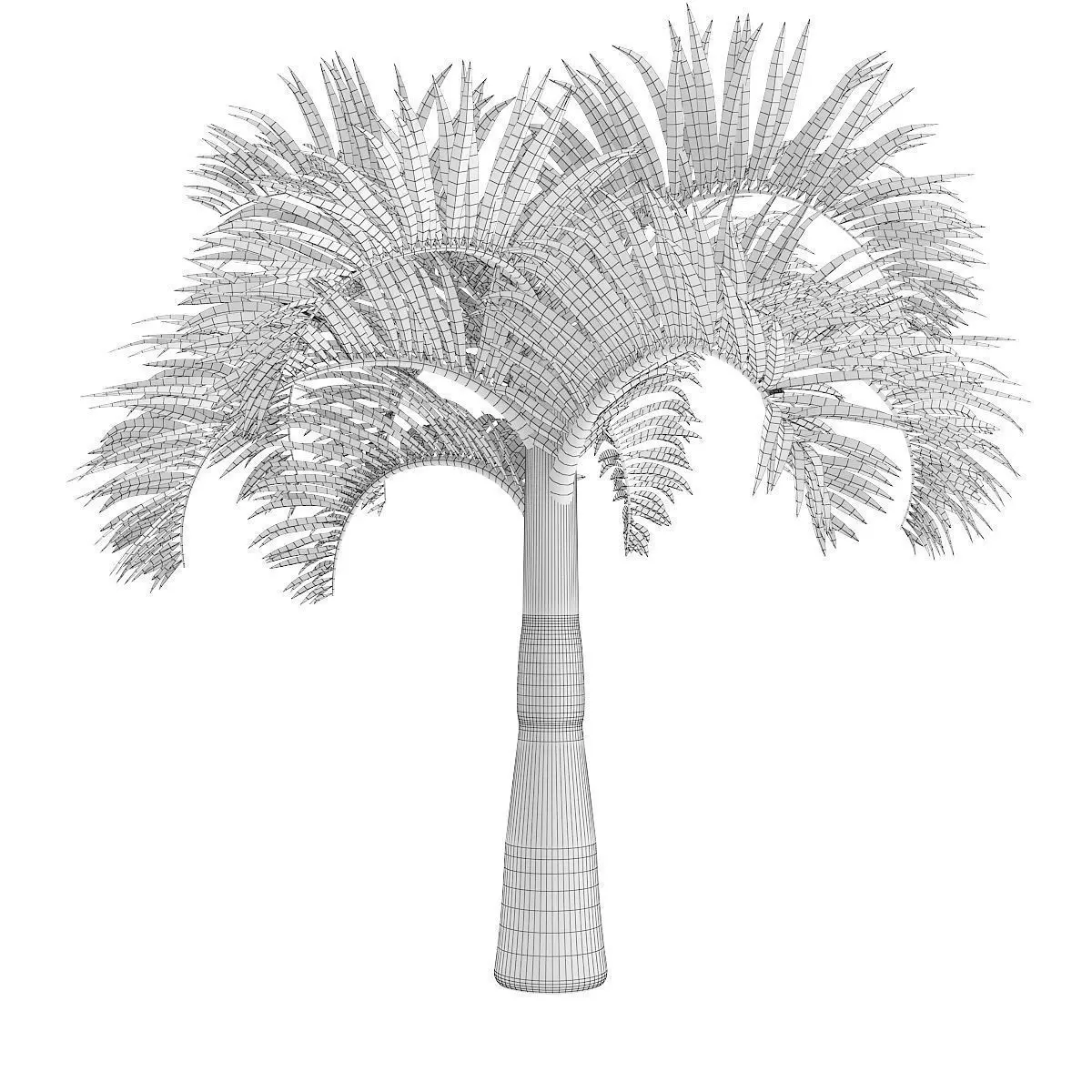 Christmas Palm Tree 3D model_2