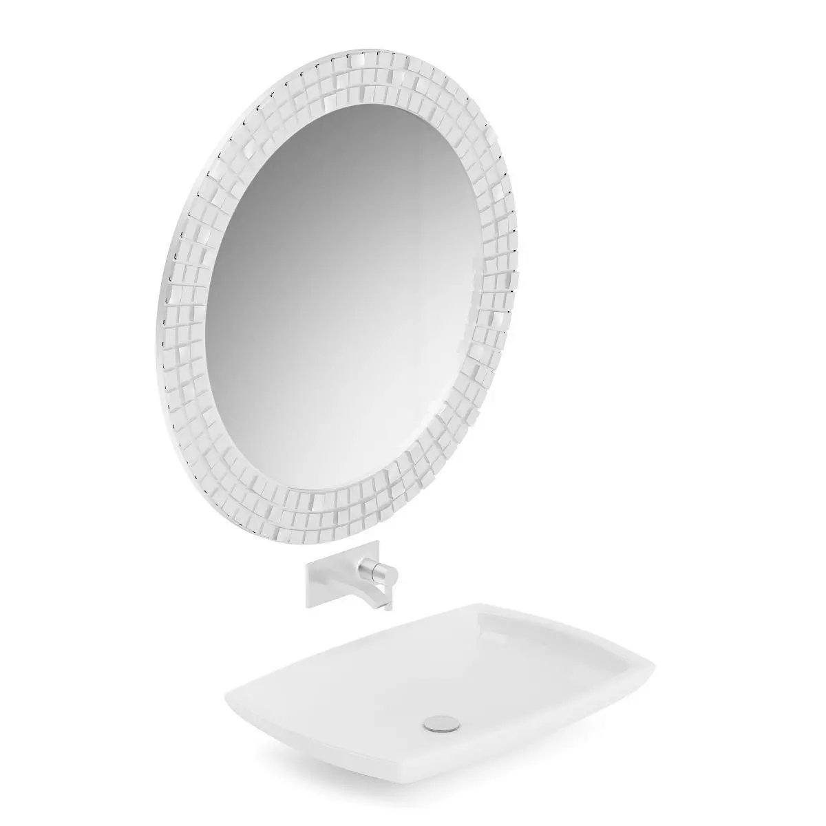 Washbasin and a Mirror 3D model