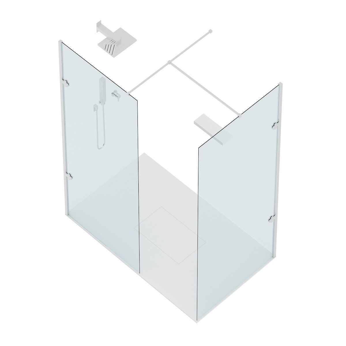 Rectangular Shower 3D model_1
