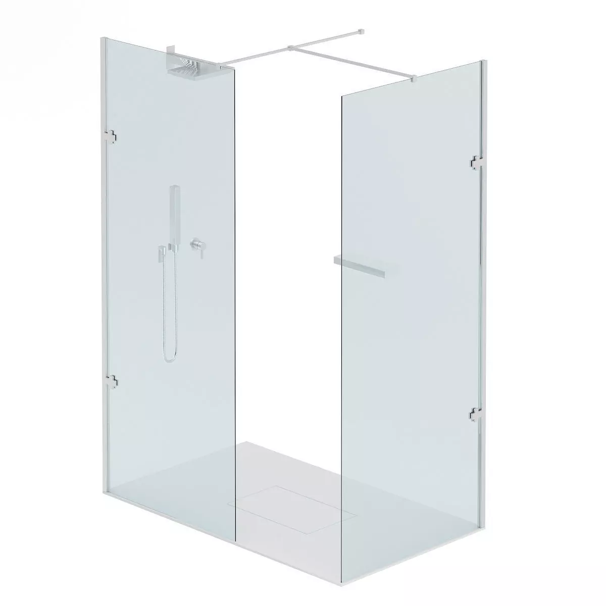 Rectangular Shower 3D model_0