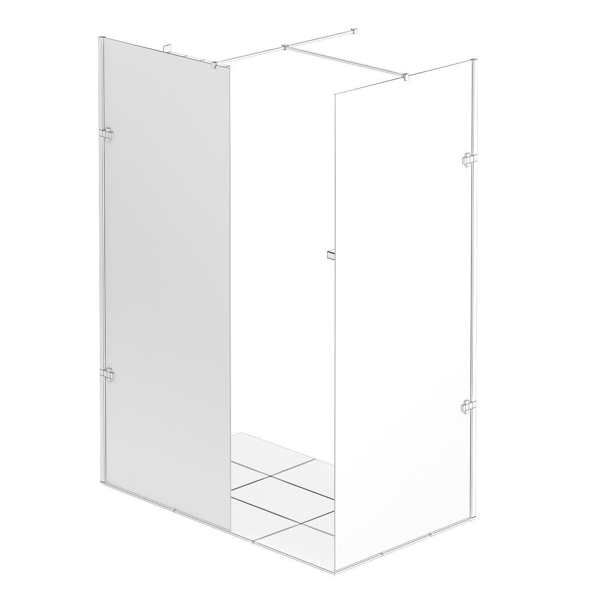 Rectangular Shower 3D model_2