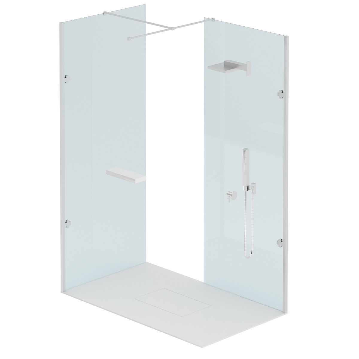 Rectangular Shower 3D model_3