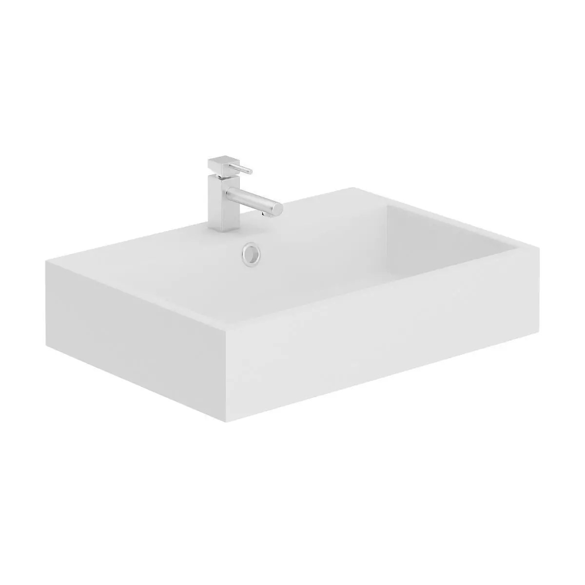 Rectangular Washbasin 3D model