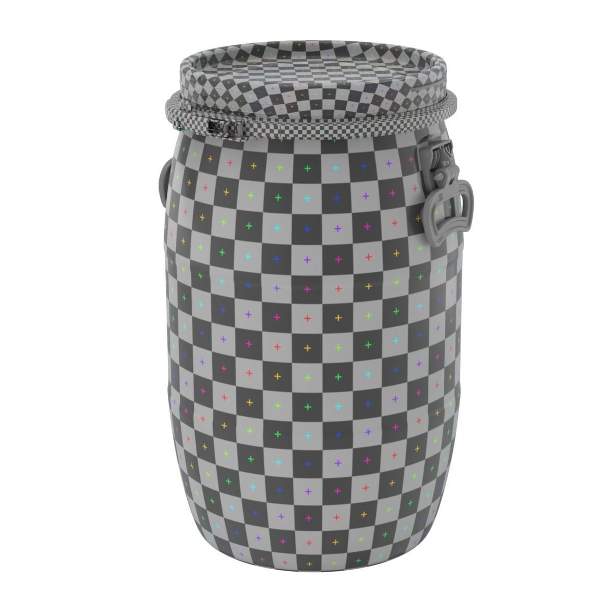 Plastic Barrel 3D model_10
