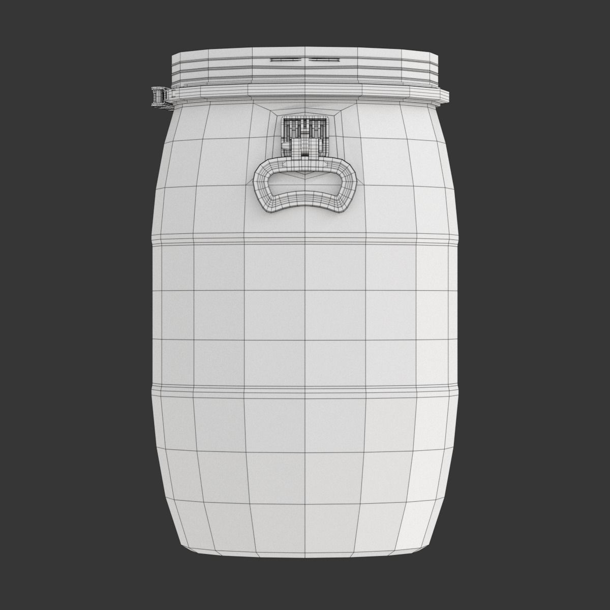 Plastic Barrel 3D model_16