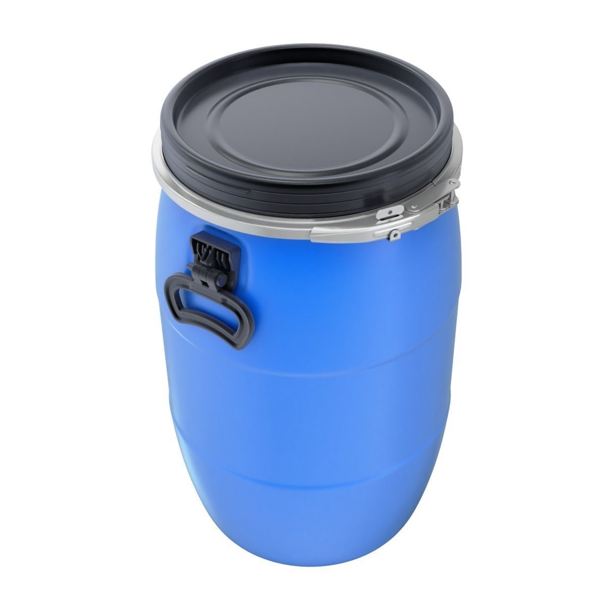 Plastic Barrel 3D model_9