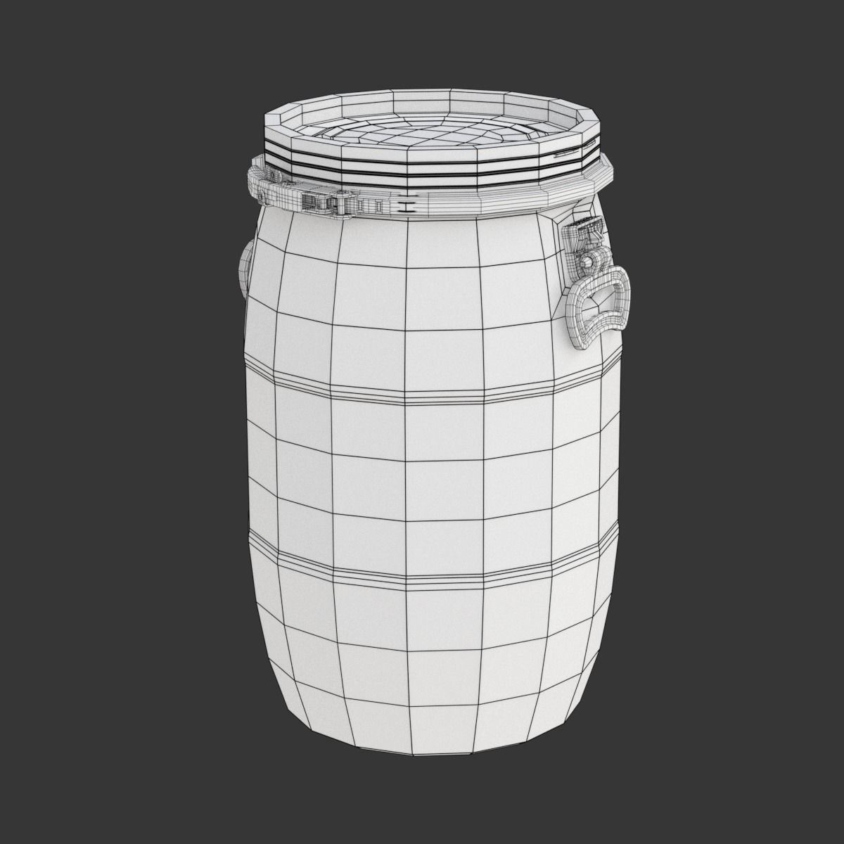 Plastic Barrel 3D model_12