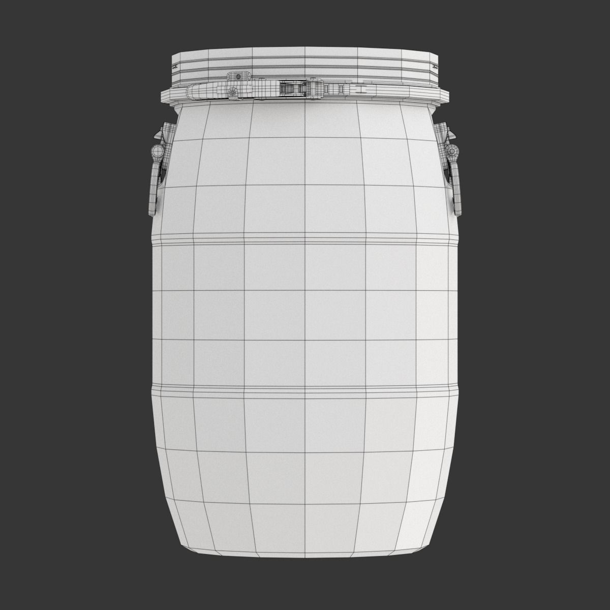 Plastic Barrel 3D model_15