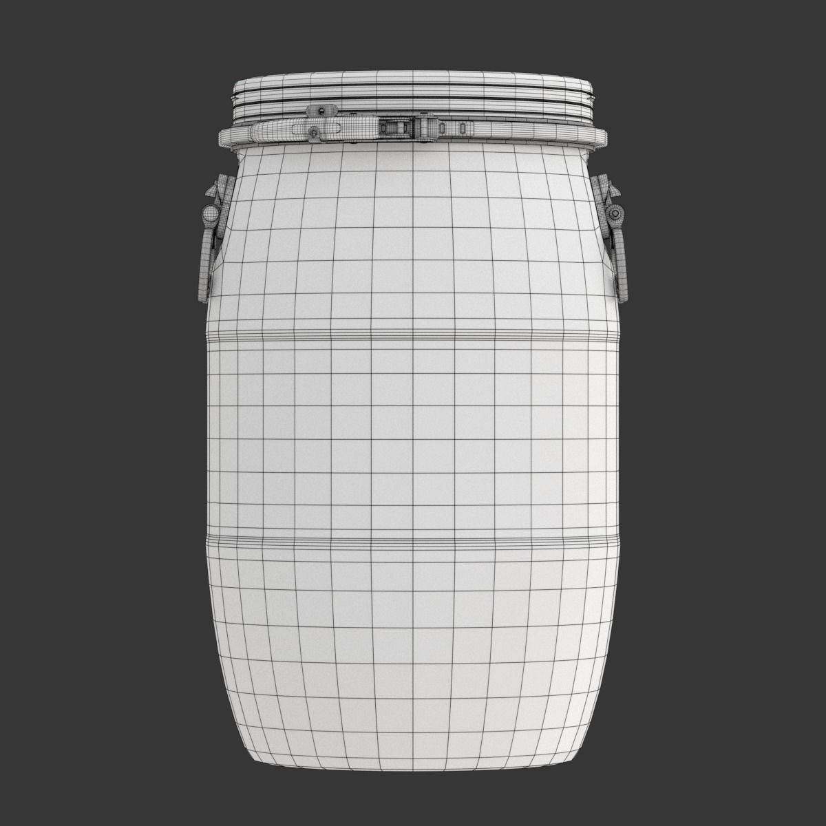 Plastic Barrel 3D model_22