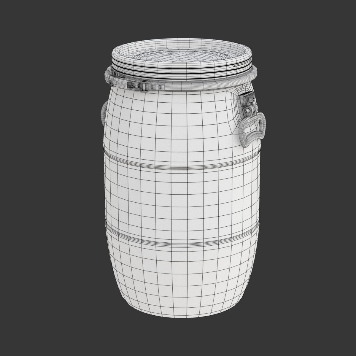 Plastic Barrel 3D model_19
