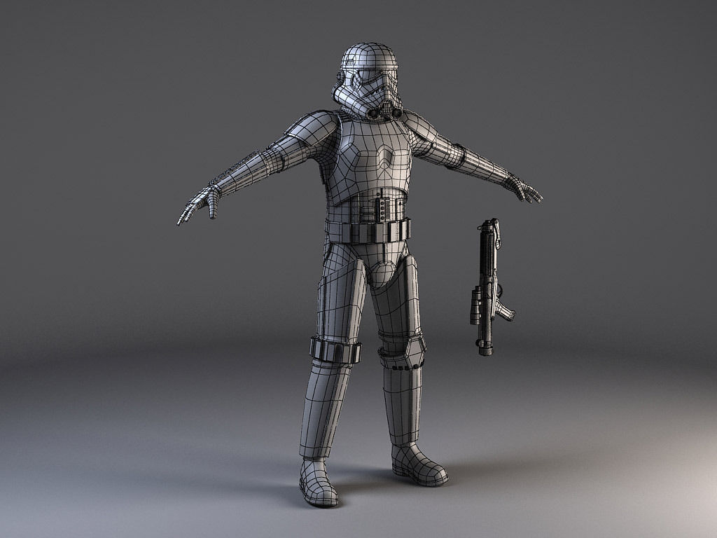 Star Wars Storm Trooper Rigged 3D model_10