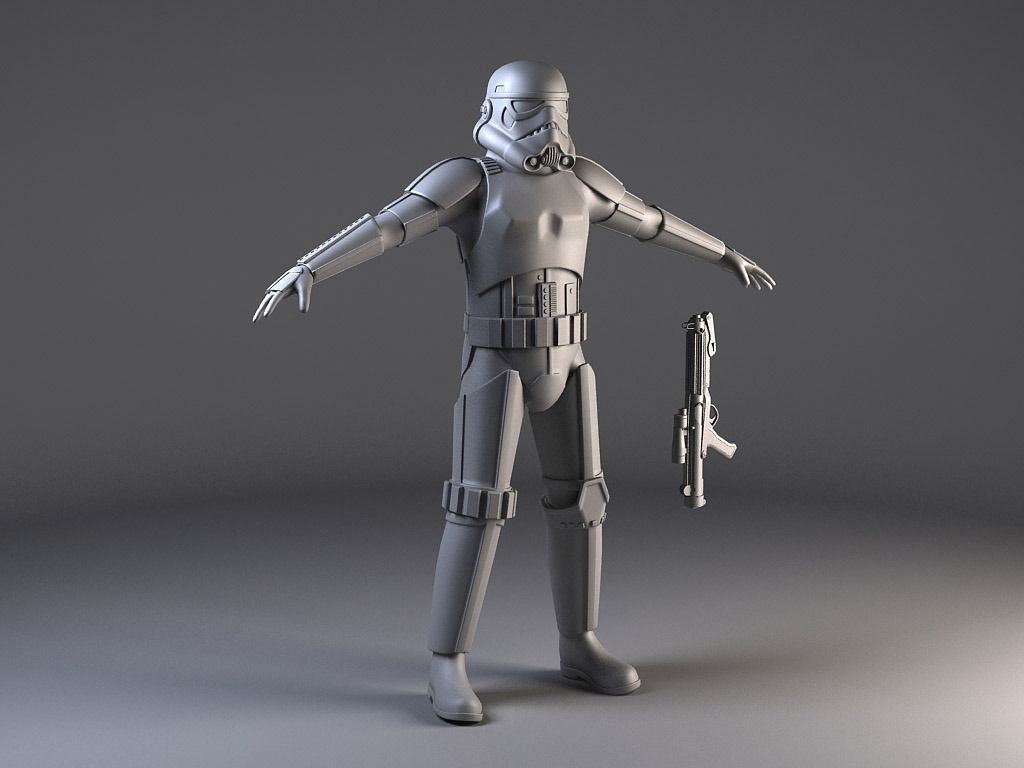 Star Wars Storm Trooper Rigged 3D model_6