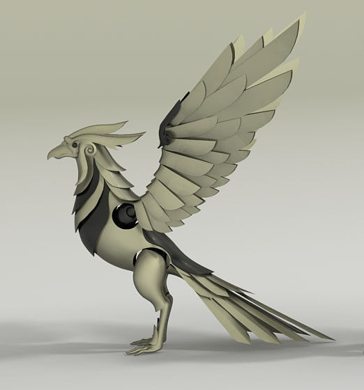 Mechanical Phoenix 3D model_5