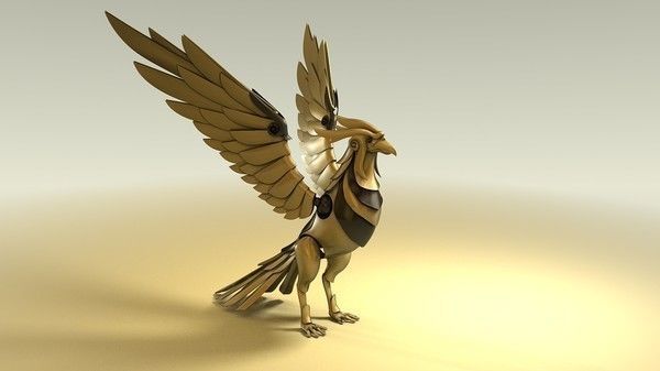 Mechanical Phoenix 3D model_2