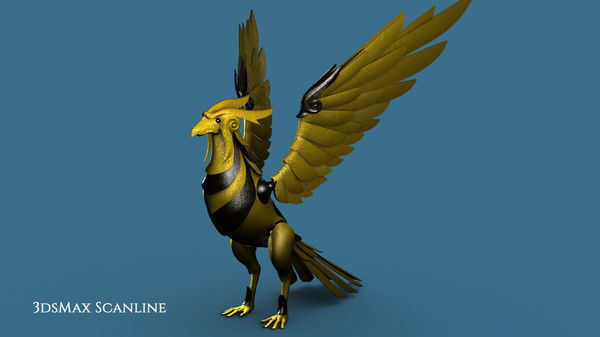 Mechanical Phoenix 3D model_8