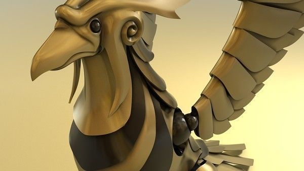 Mechanical Phoenix 3D model_1