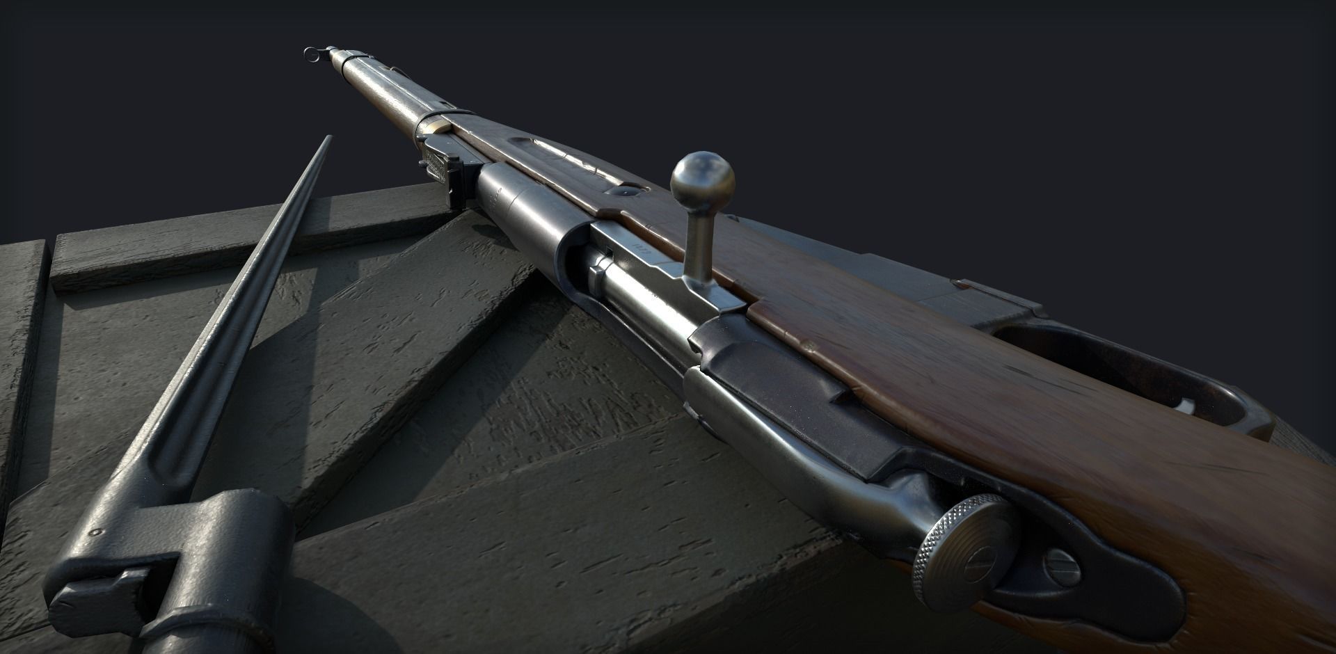 Mosin Nagant M1891-30 PBR and Game-Ready Low-poly 3D model_2