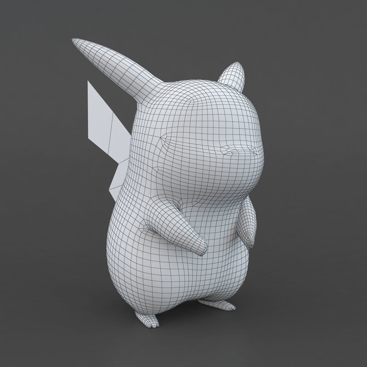 Pokemon pikachu with lightning bolt 3D print model_2