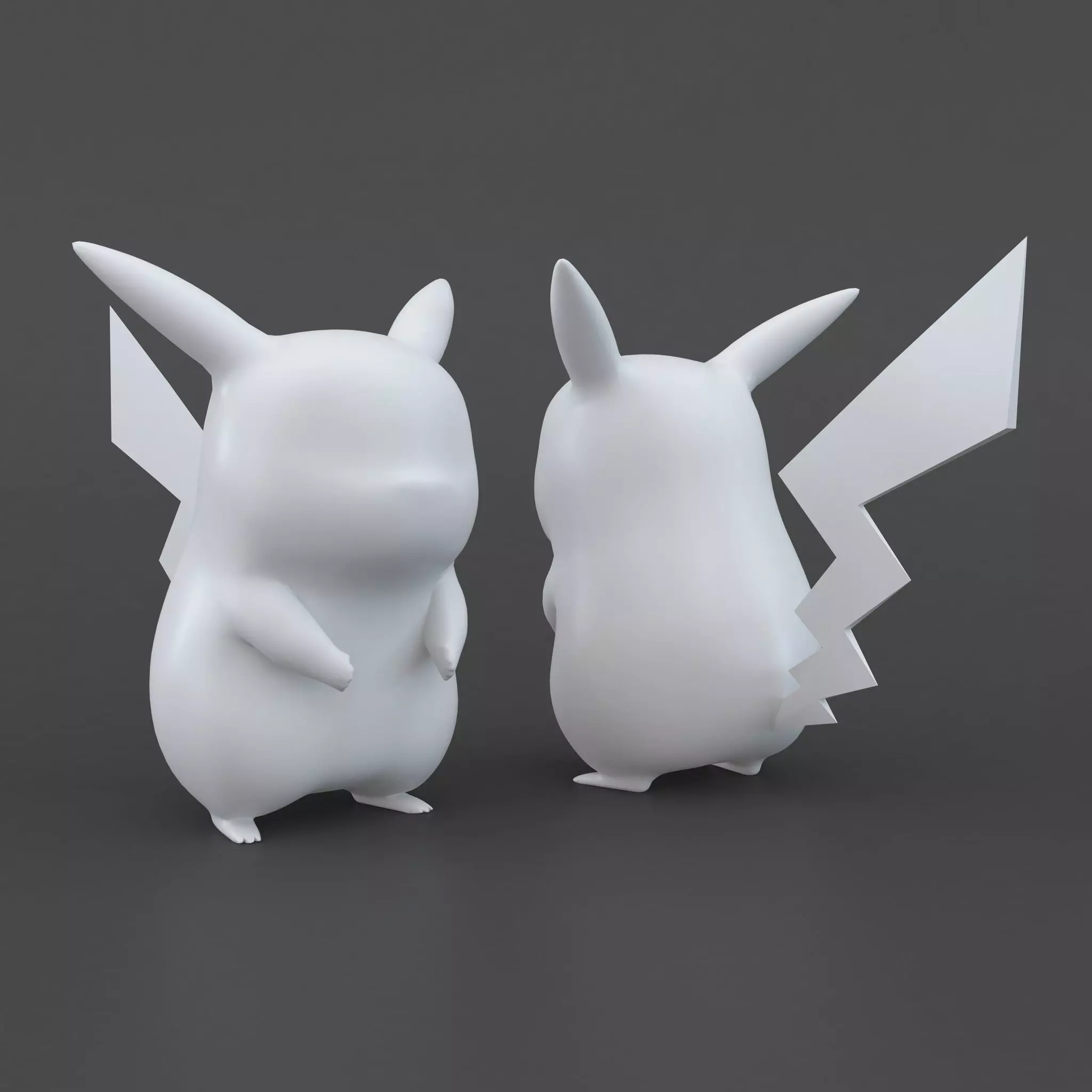 Pokemon pikachu with lightning bolt 3D print model_0