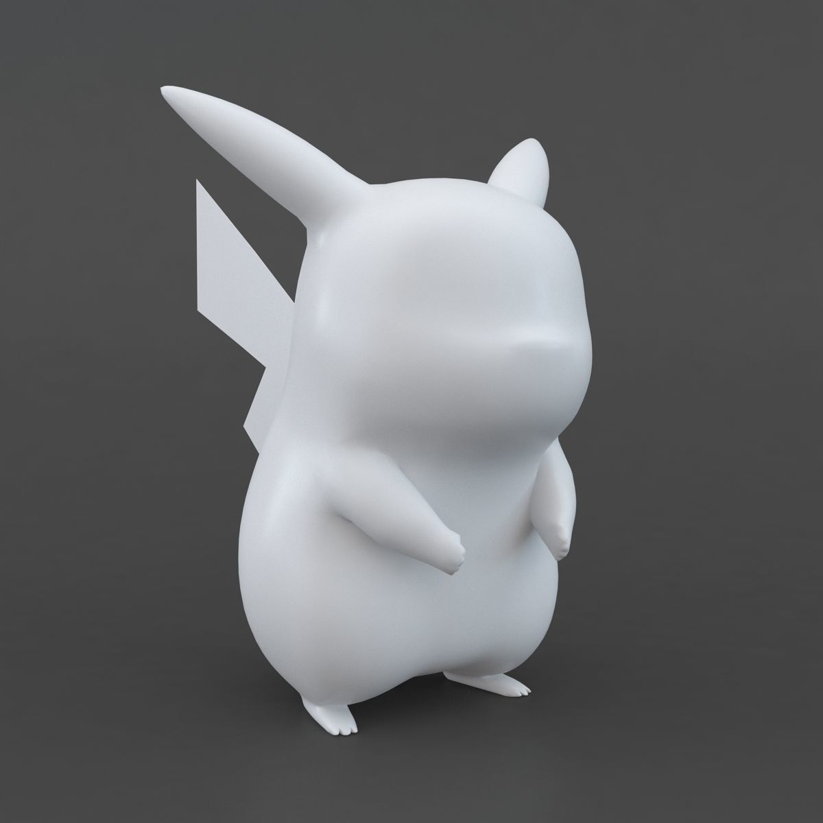 Pokemon pikachu with lightning bolt 3D print model_4