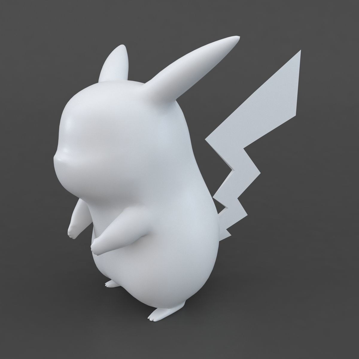 Pokemon pikachu with lightning bolt 3D print model_6