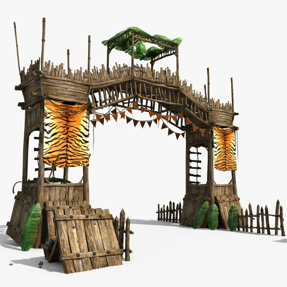 Gate Guard Tower 3D model_19