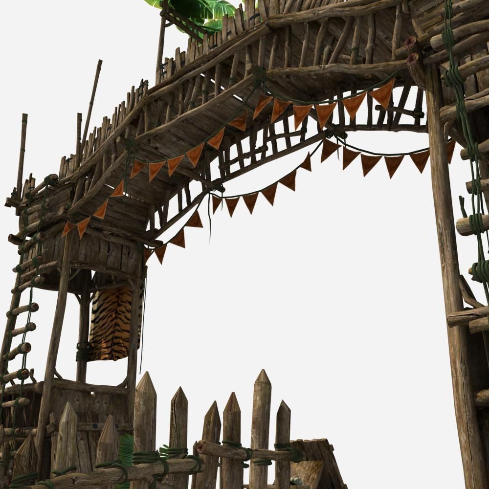 Gate Guard Tower 3D model_8