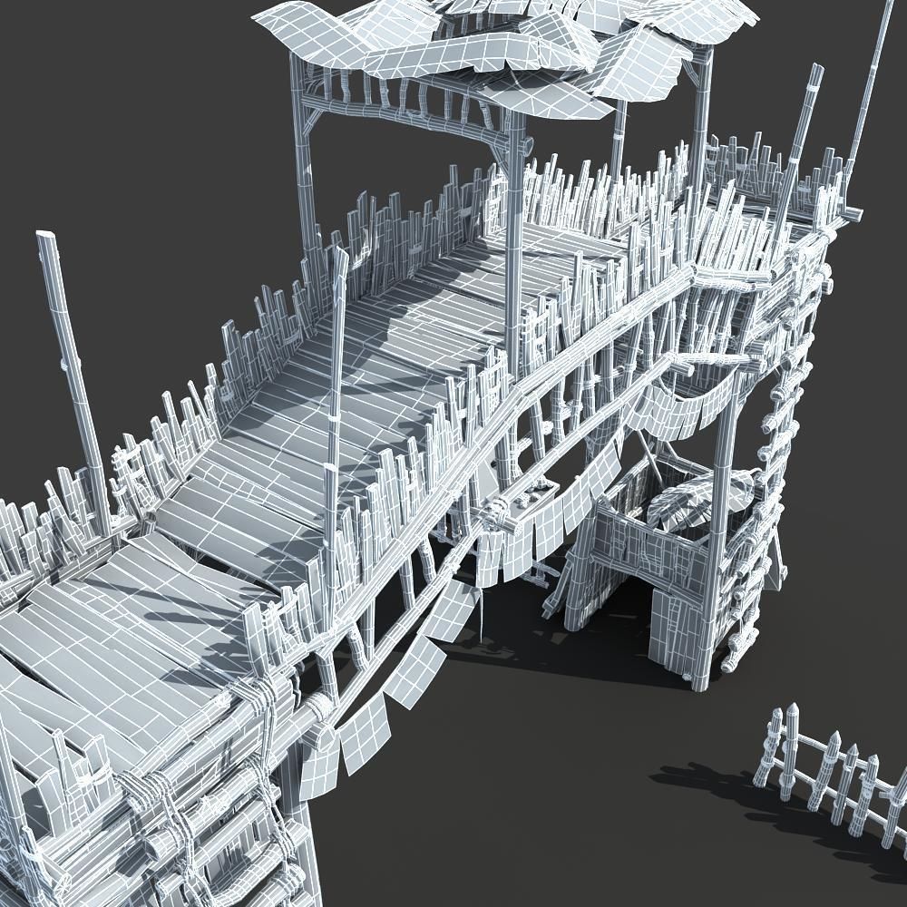 Gate Guard Tower 3D model_22