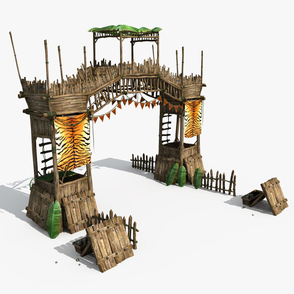 Gate Guard Tower 3D model_20