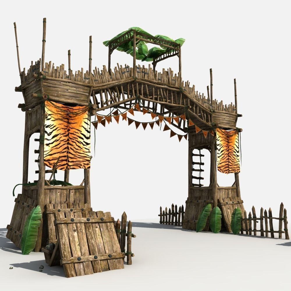 Gate Guard Tower 3D model_23
