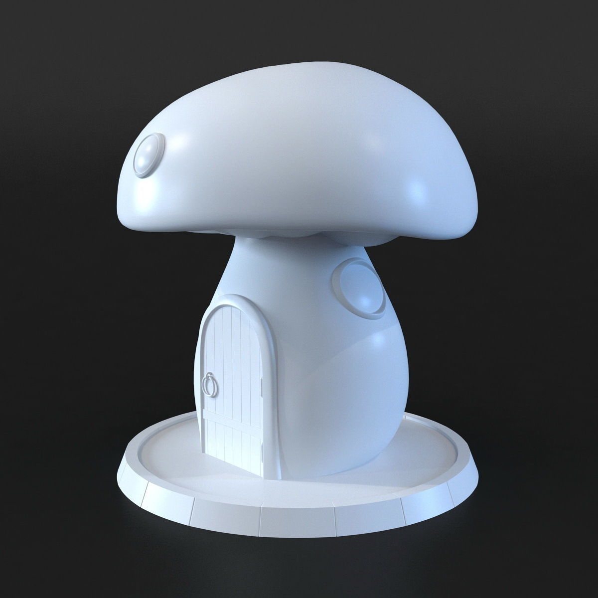 Mushroom House 3D print model_2