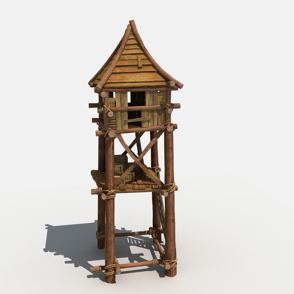 Guard Tower 3D model_2