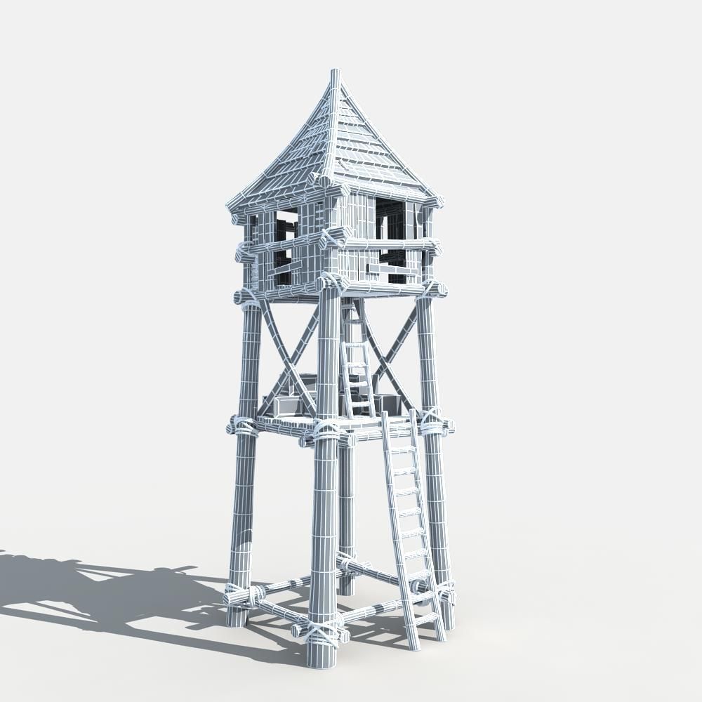 Guard Tower 3D model_6