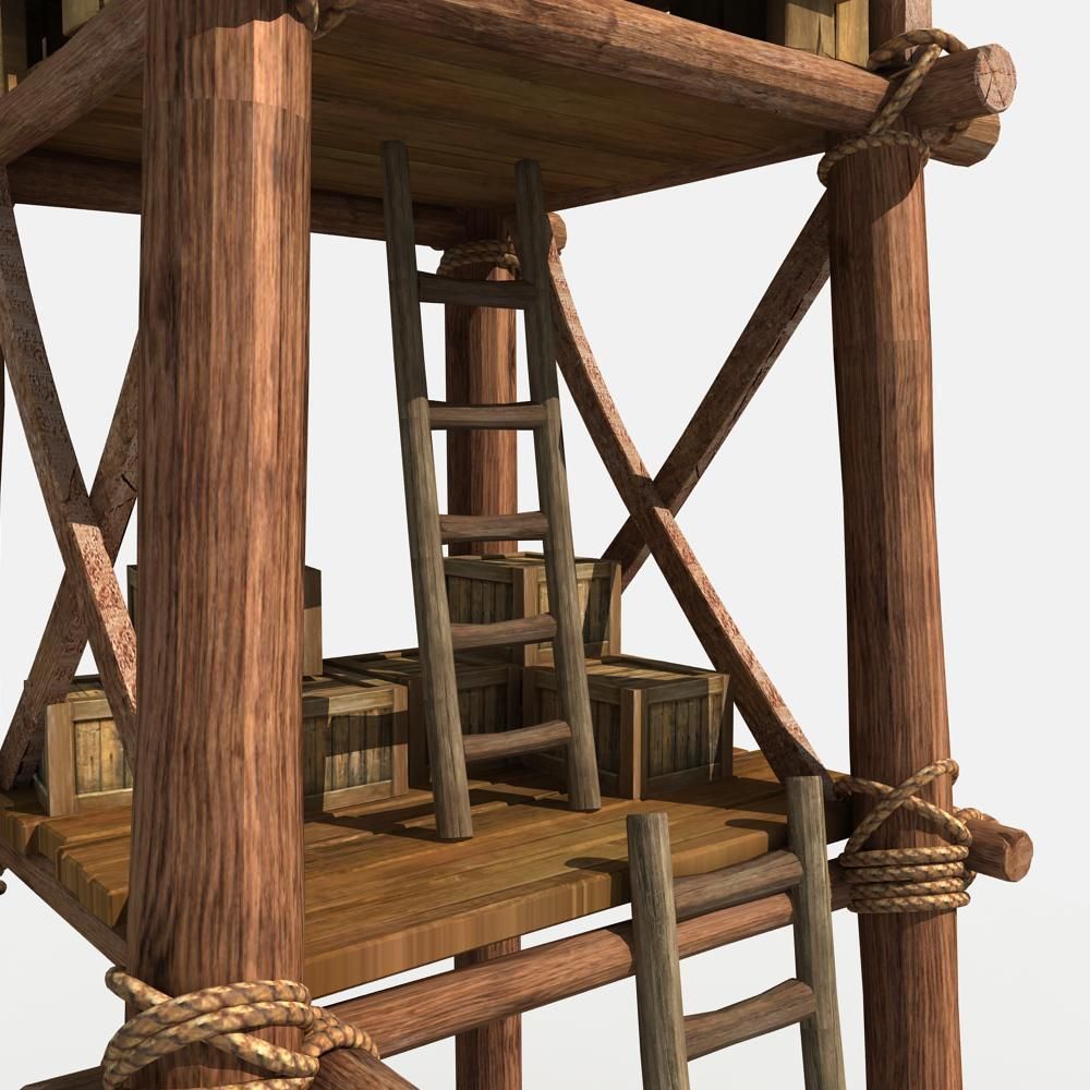 Guard Tower 3D model_7