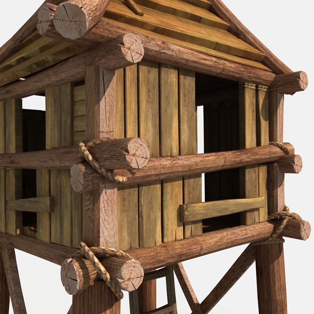 Guard Tower 3D model_10