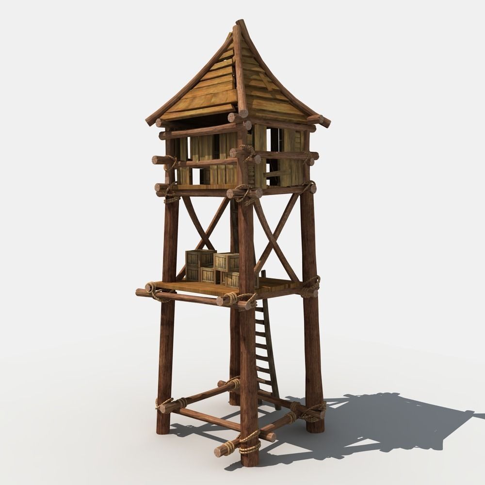 Guard Tower 3D model_11