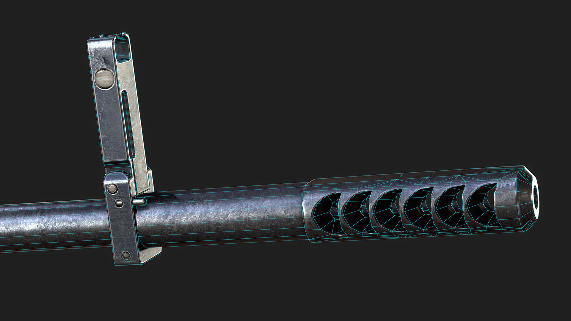 Sniper Rifle OSV-96 Low-poly 3D model_23