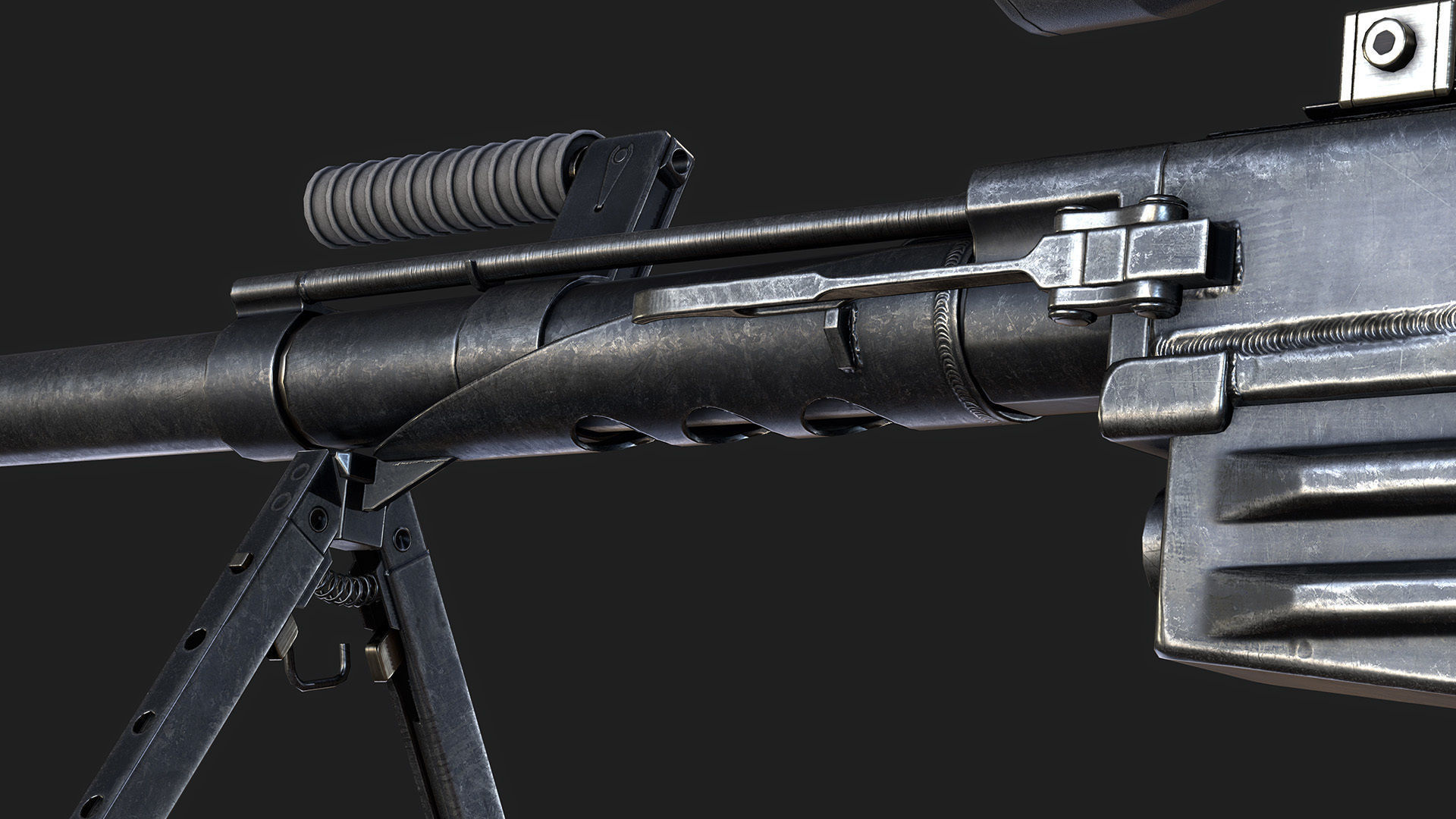 Sniper Rifle OSV-96 Low-poly 3D model_16