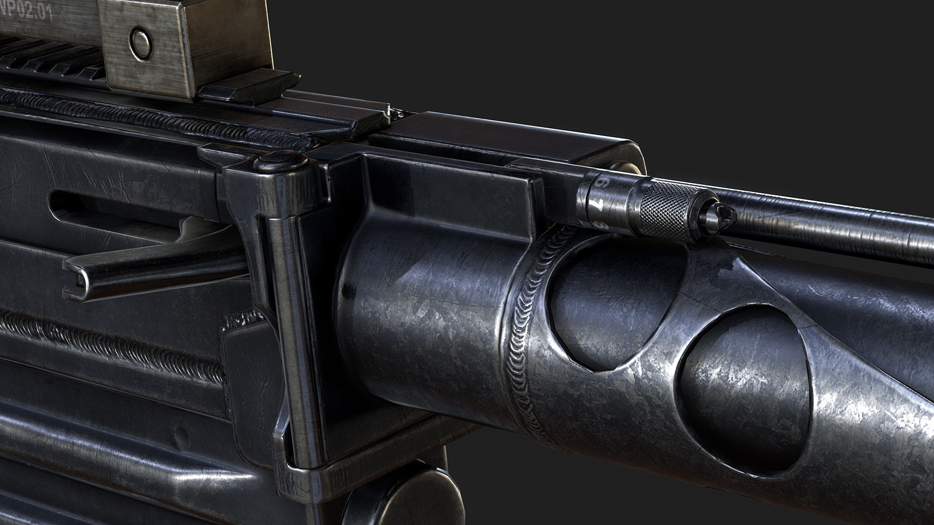 Sniper Rifle OSV-96 Low-poly 3D model_26