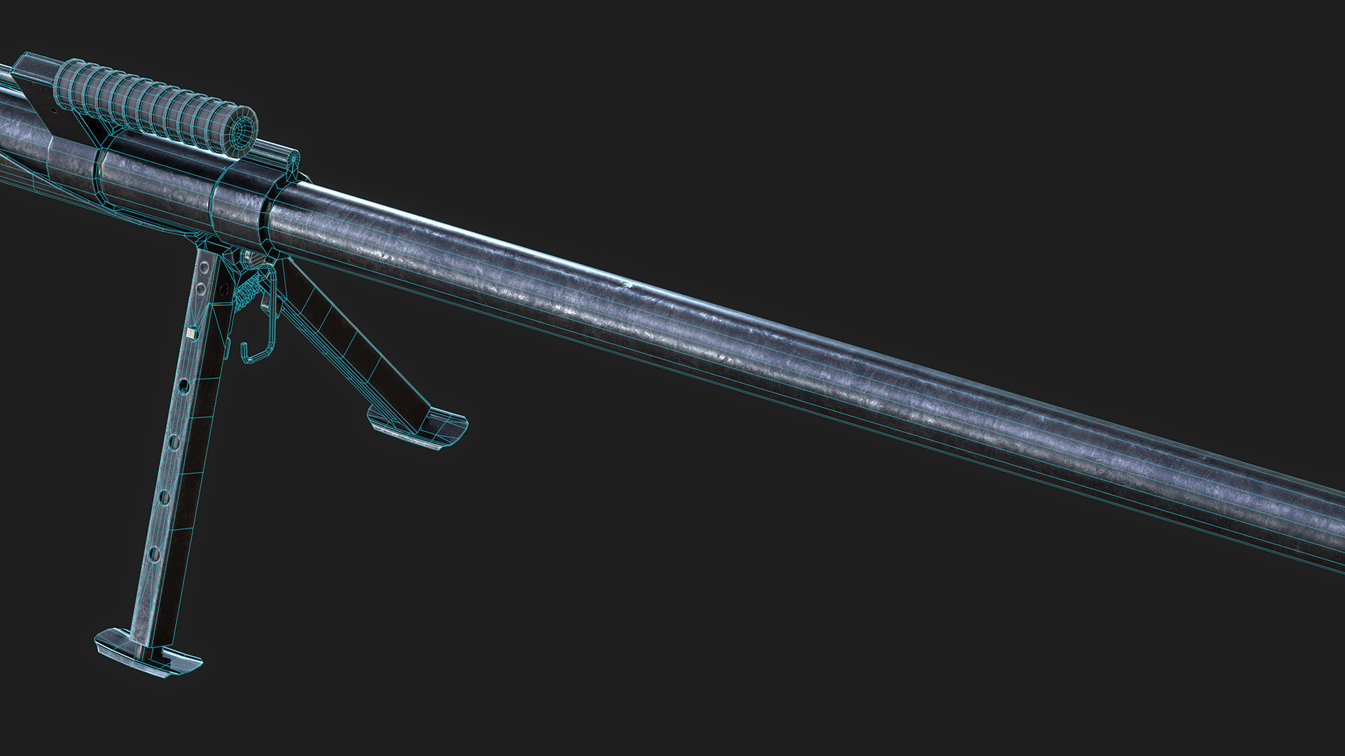 Sniper Rifle OSV-96 Low-poly 3D model_25