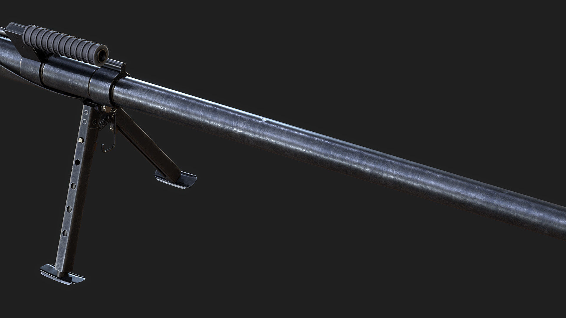 Sniper Rifle OSV-96 Low-poly 3D model_24