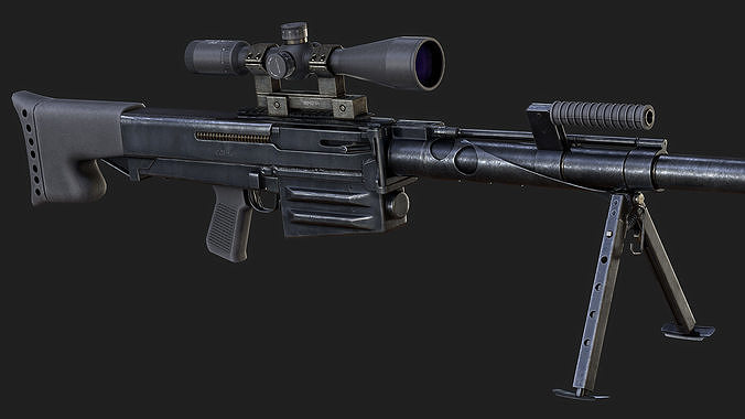 Sniper Rifle OSV-96 Low-poly 3D model