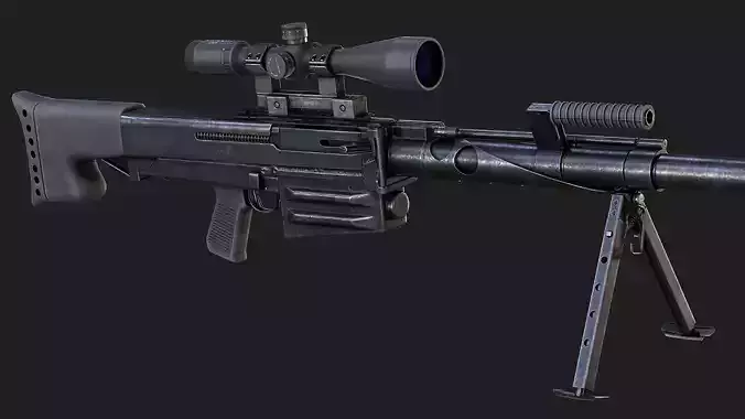 Sniper Rifle OSV-96 Low-poly 3D model