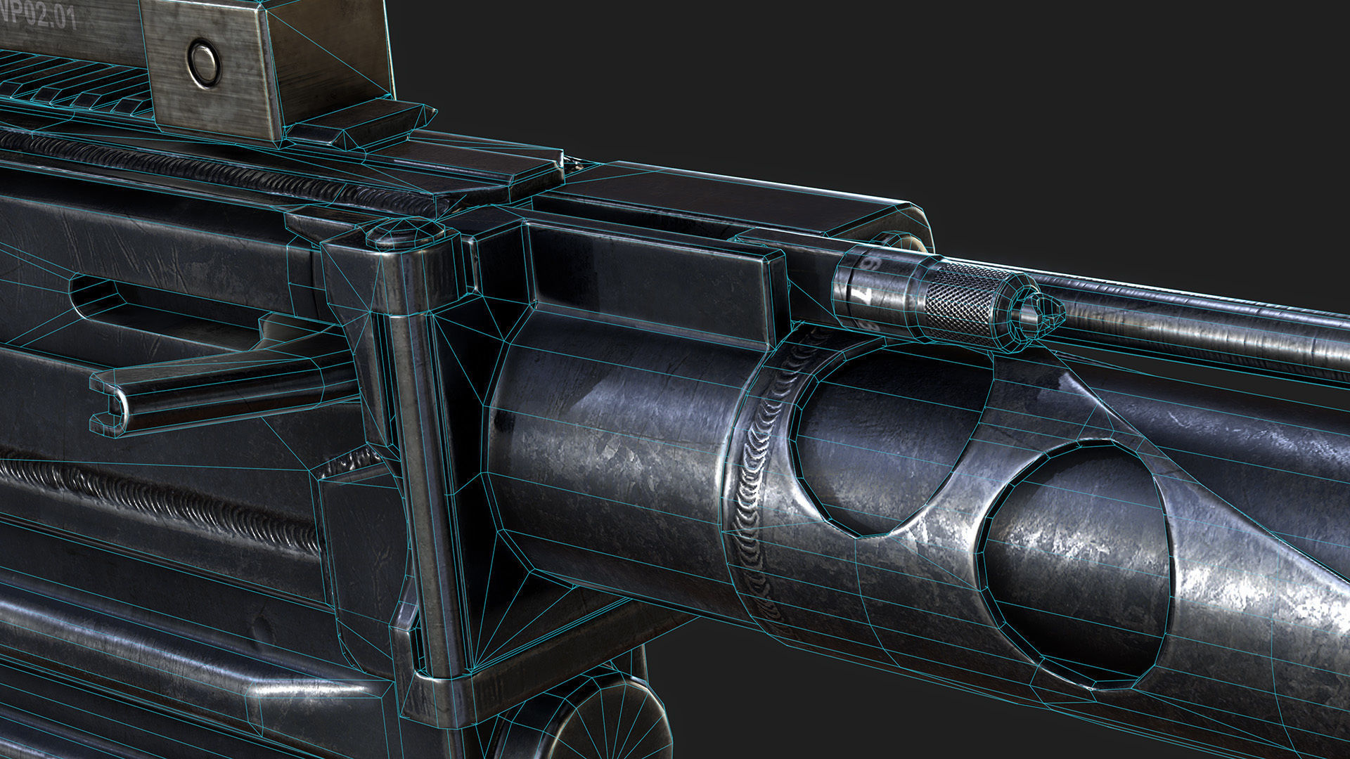 Sniper Rifle OSV-96 Low-poly 3D model_28