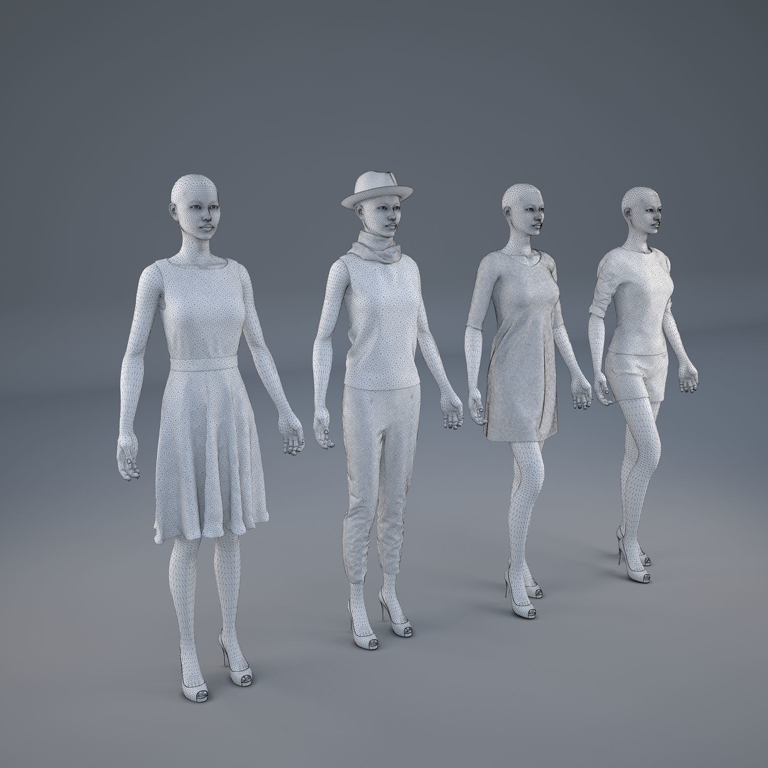 Mannequin Woman Cloth Model For Shop vol1 3D model_1